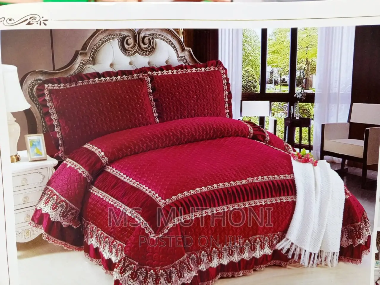 Quality and Classic Bedcover 7*7 1 Bedcover 2 Pillow Cases