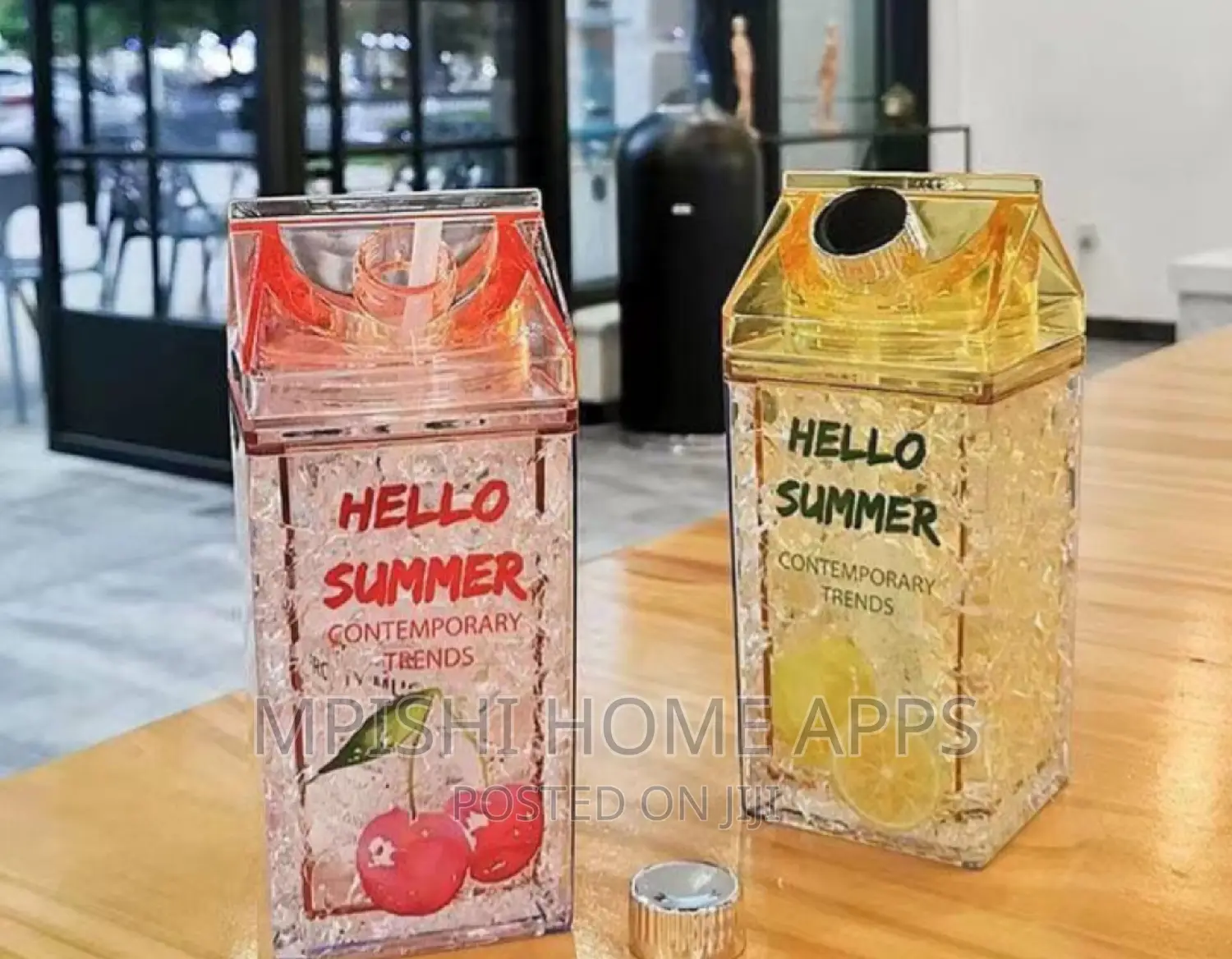 Hello Summer Aclyric Smoothie/Party Cups With Straw