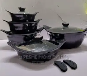 12pcs HK Granite Cookware Set With Silicon Glass Cover