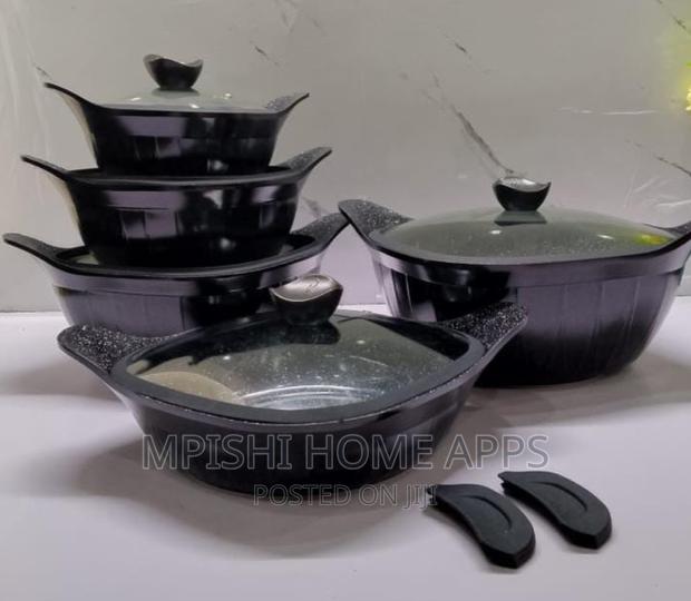 12pcs HK Granite Cookware Set With Silicon Glass Cover