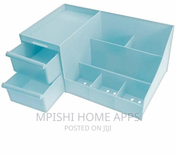 Plastic Multi Slot Desktop Organizer With Mini Drawers - thumbnail 3