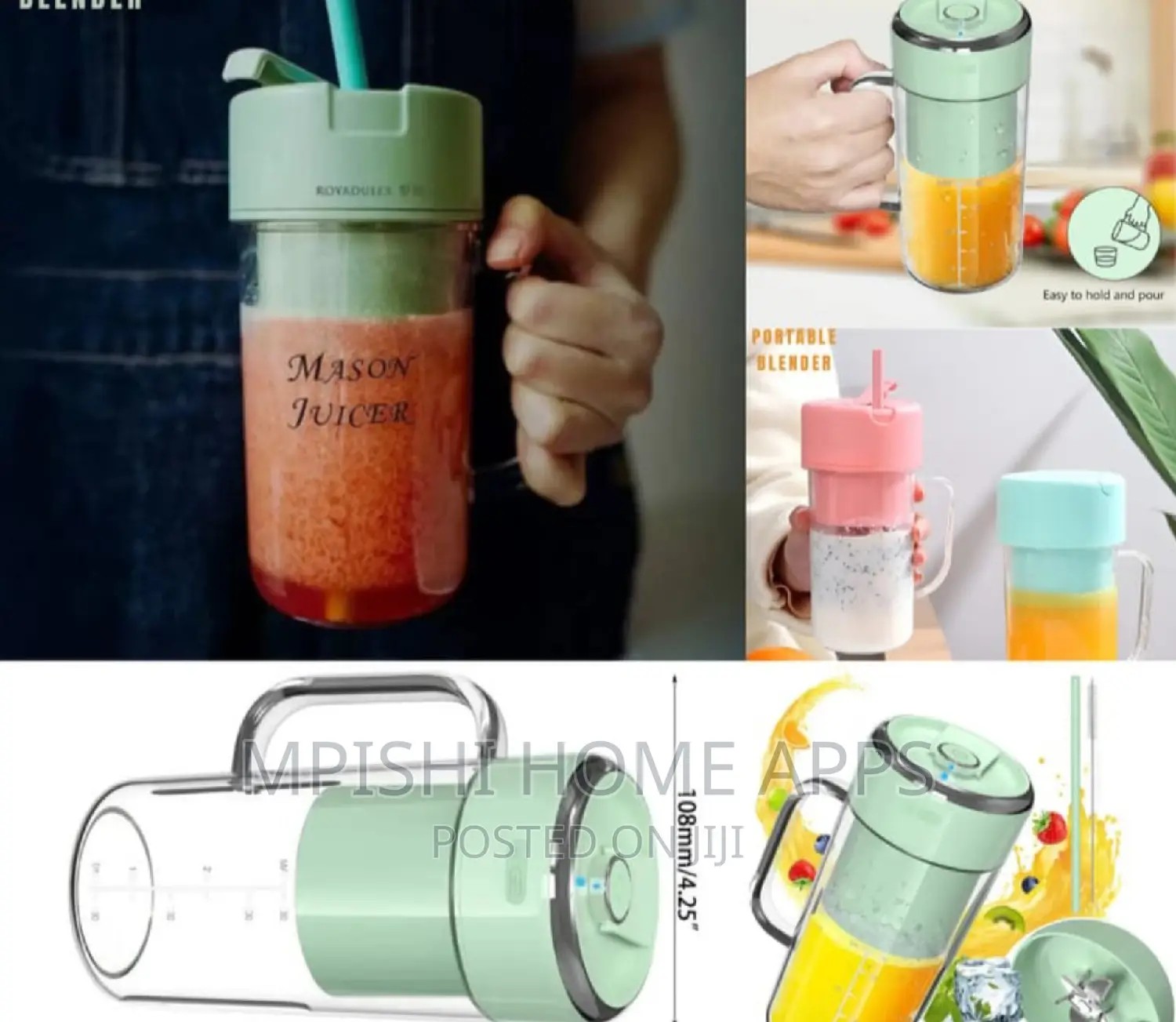 Blend and Use Portable Rechargeable Blender Cup