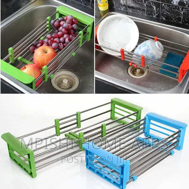 Expandable Over the Kitchen Sink Drain Shelf