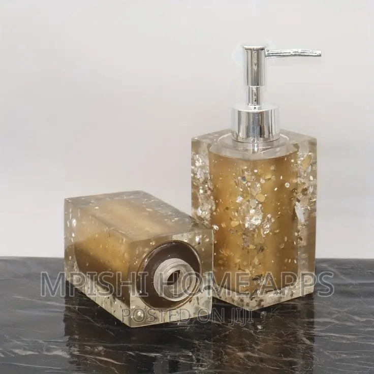 280ml Square Resin Sparkling Soap Dispenser