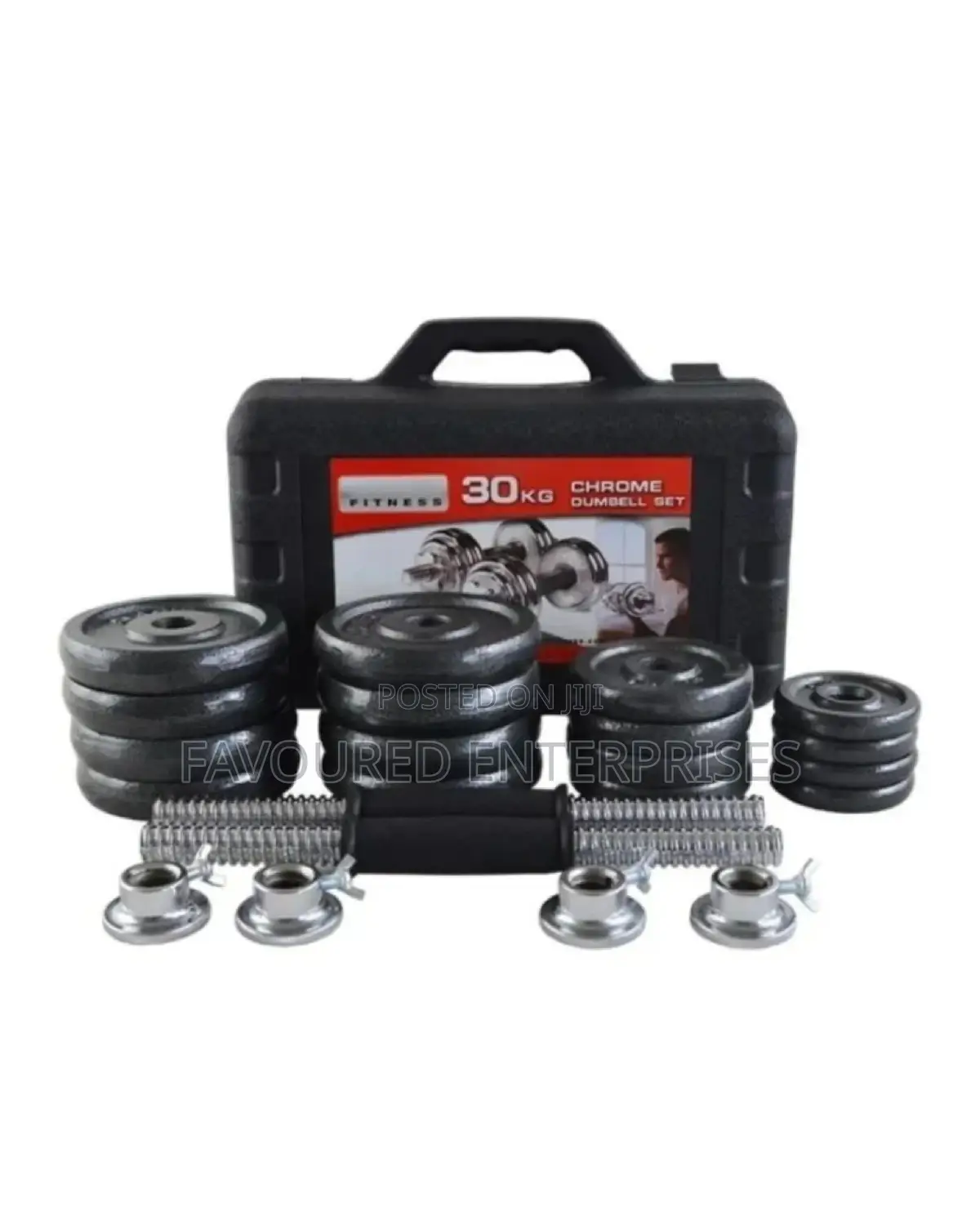 30kg Adjustable Dumbell Barbell Weight Set
