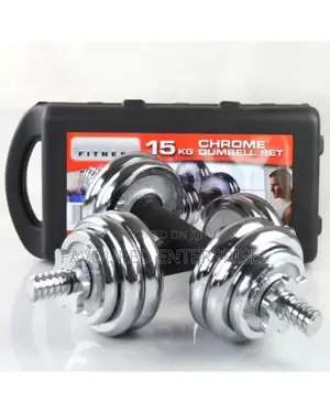 15KG Chrome Adjustable Dumbbell Set