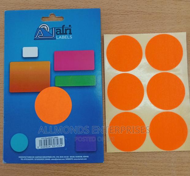 Labels/Stickers-Packet- Round Shape (Orange) - main view