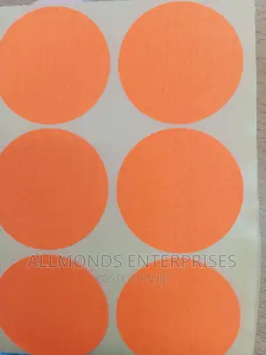 Labels/Stickers-Packet- Round Shape (Orange)