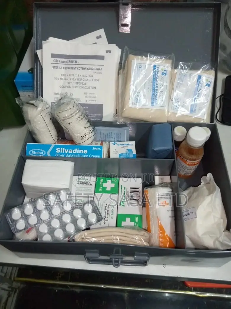 Metallic First Aid Kit Locally Equipped