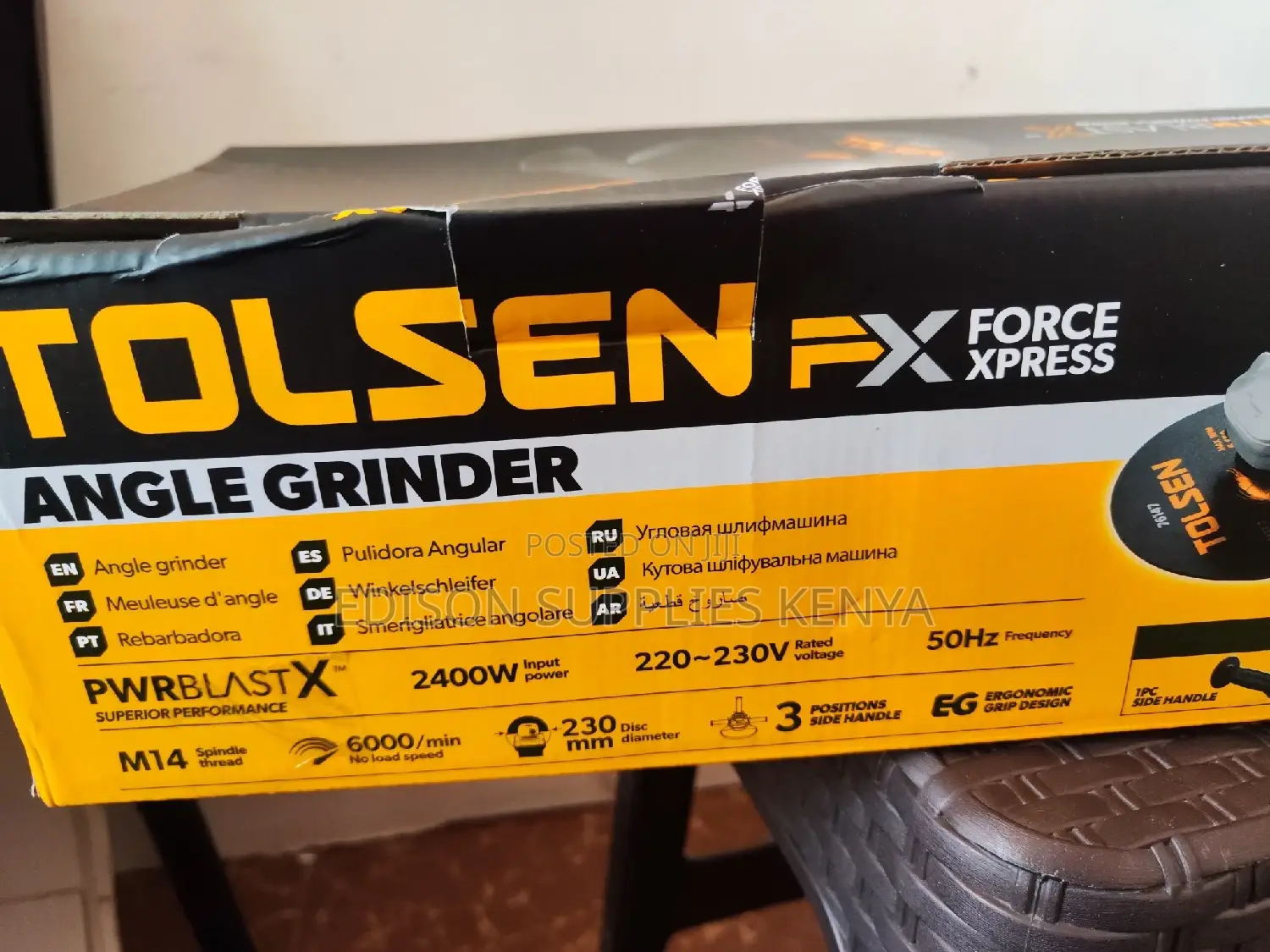 Tolsen Angle Grinder 2400watts 230mm 9 Inch Angle Grinder