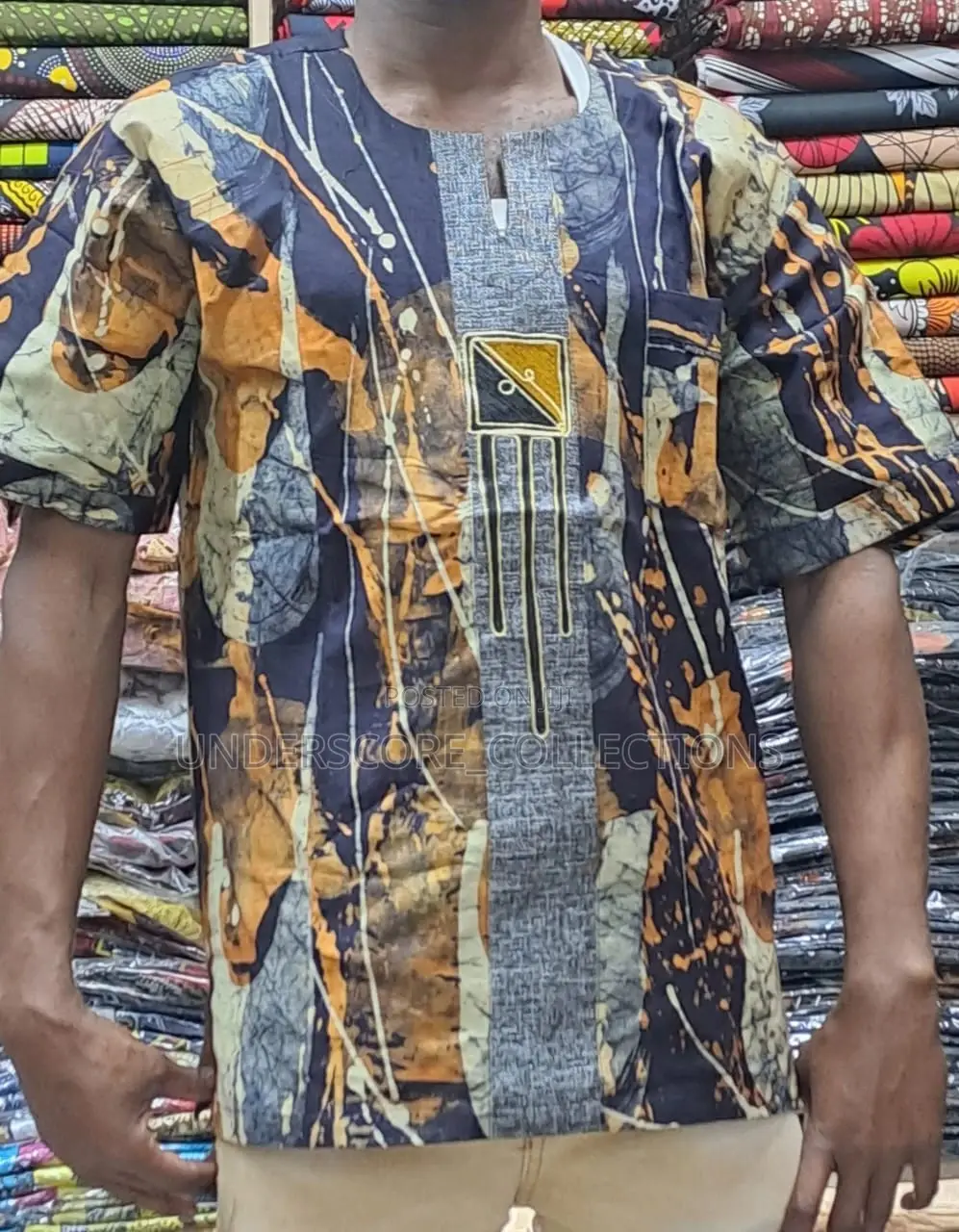 High-End Classy African Print Men Shirts