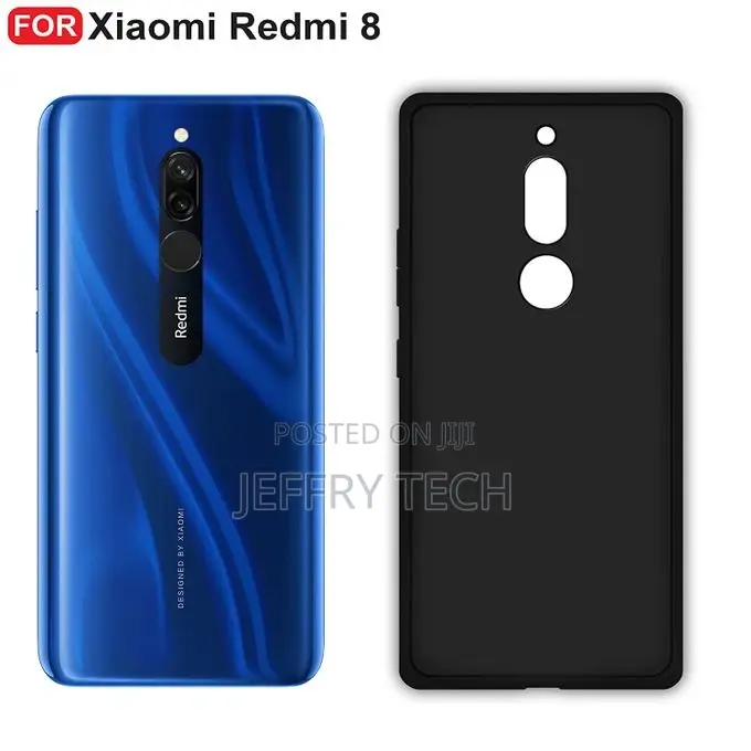 Cover for Redmi 8 (TPU, Plastic - Black)