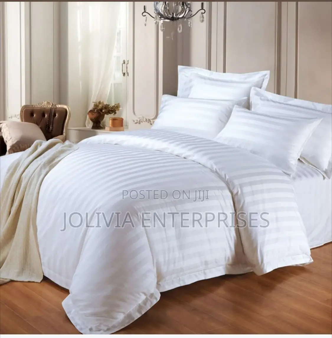 Satin White Duvet Cover (Hotel Quality)
