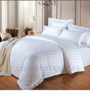 Satin White Duvet Cover (Hotel Quality)