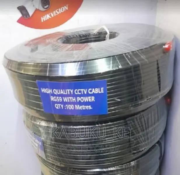 100meter Rg59 Coaxial Cable With Power Size: 100 Metres