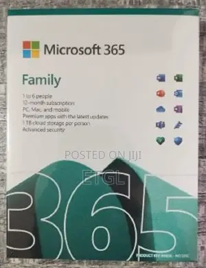 Microsoft Office 365 Family - 1 Year Media Less 6 Users