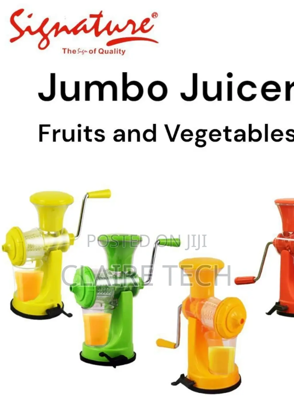 Signature Jumbo Manual Juicer ,Fruits and Vegetables.