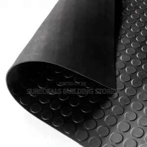 Anti Slip 3mm Black SBR Round DOT Rubber Flooring Coin Stud