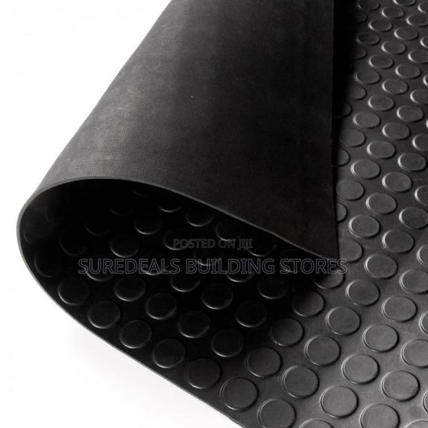 Anti Slip 3mm Black SBR Round DOT Rubber Flooring Coin Stud - thumbnail 2