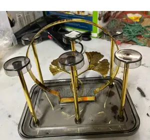 Gold Arc Glass Holder Rack 