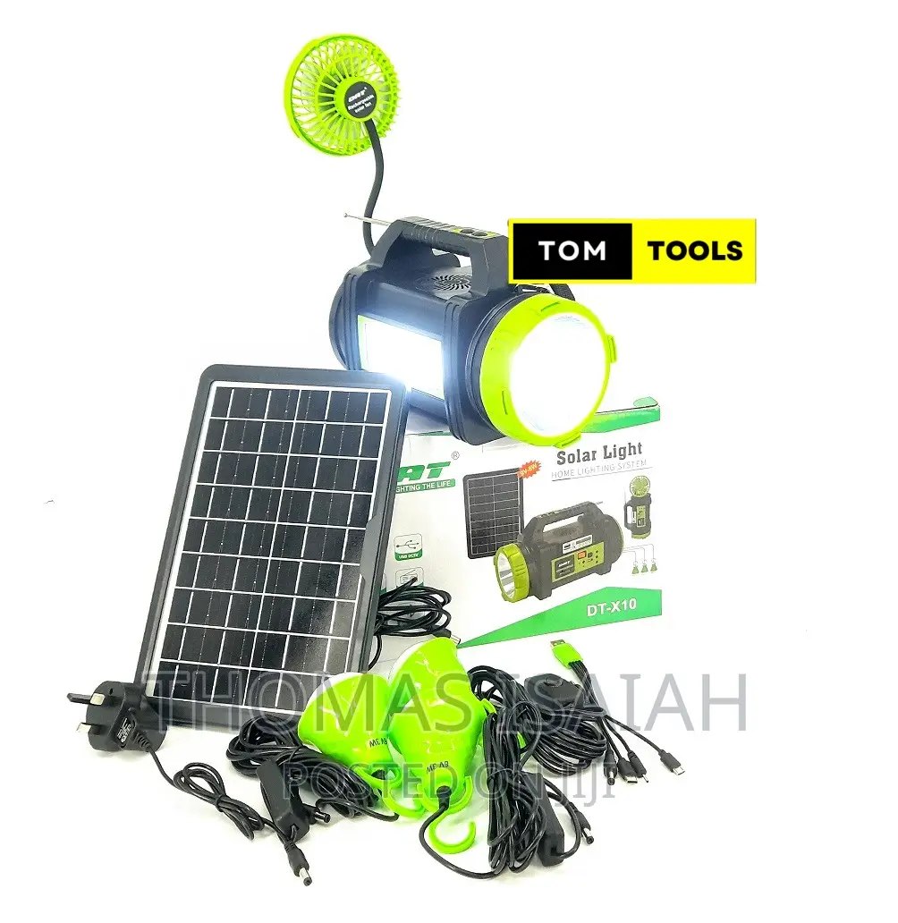 DAT DTX10 Solar Home Lighting System XL Spotlight With FAN A