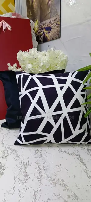 Throw Pillow Cover Black White 45 by 45