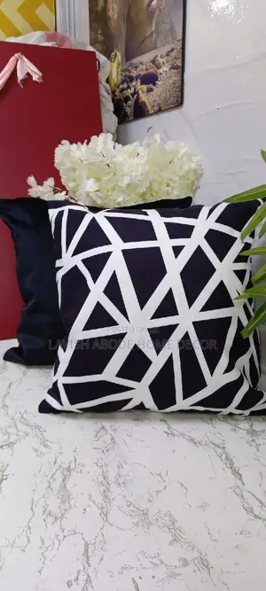 Throw Pillow Cover Black White 45 by 45