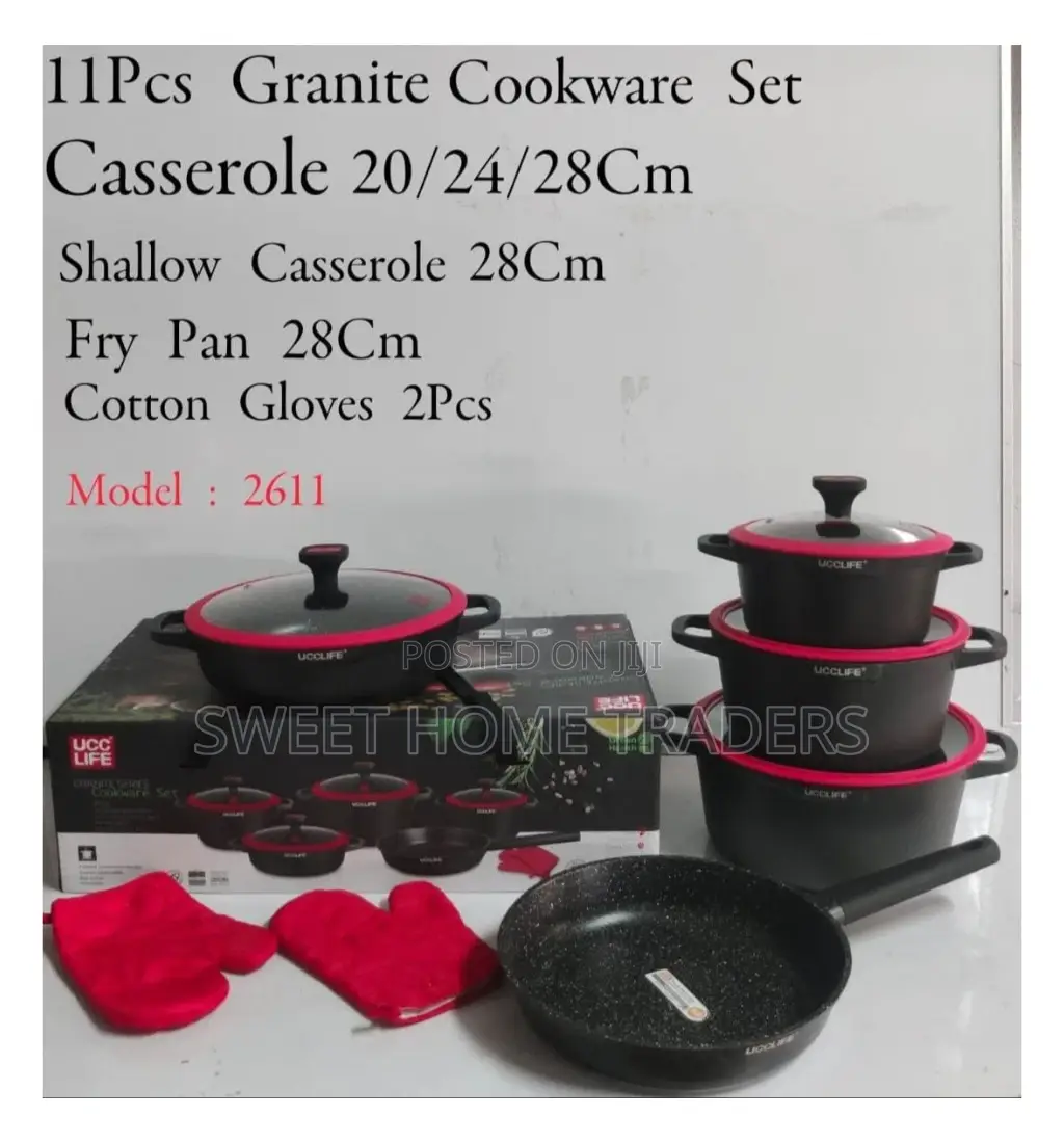 11 PCS Ucc Granite Cookware Set, Ucc