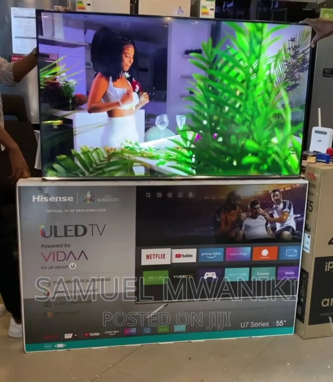 Hisense 55'' U7h Quantum Uled Frameless Smart Tv New Model