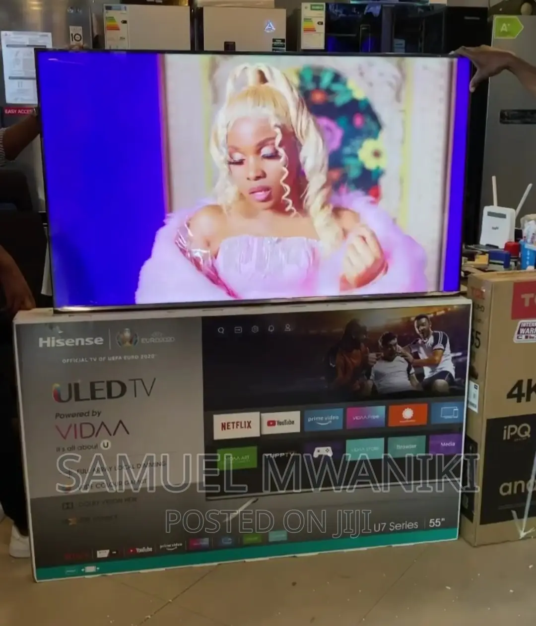 Hisense 55'' U7h Quantum Uled Frameless Smart Tv New Model