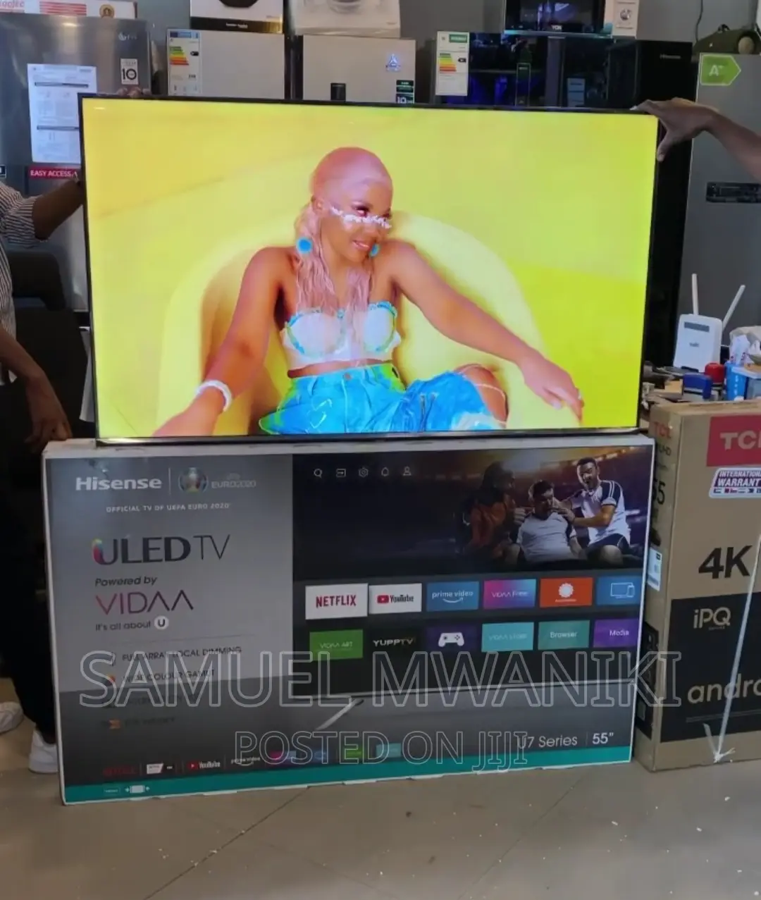 Hisense 55'' U7h Quantum Uled Frameless Smart Tv New Model