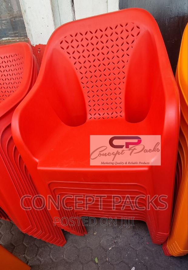 Red Premium Arm Plastic Chair. - main view