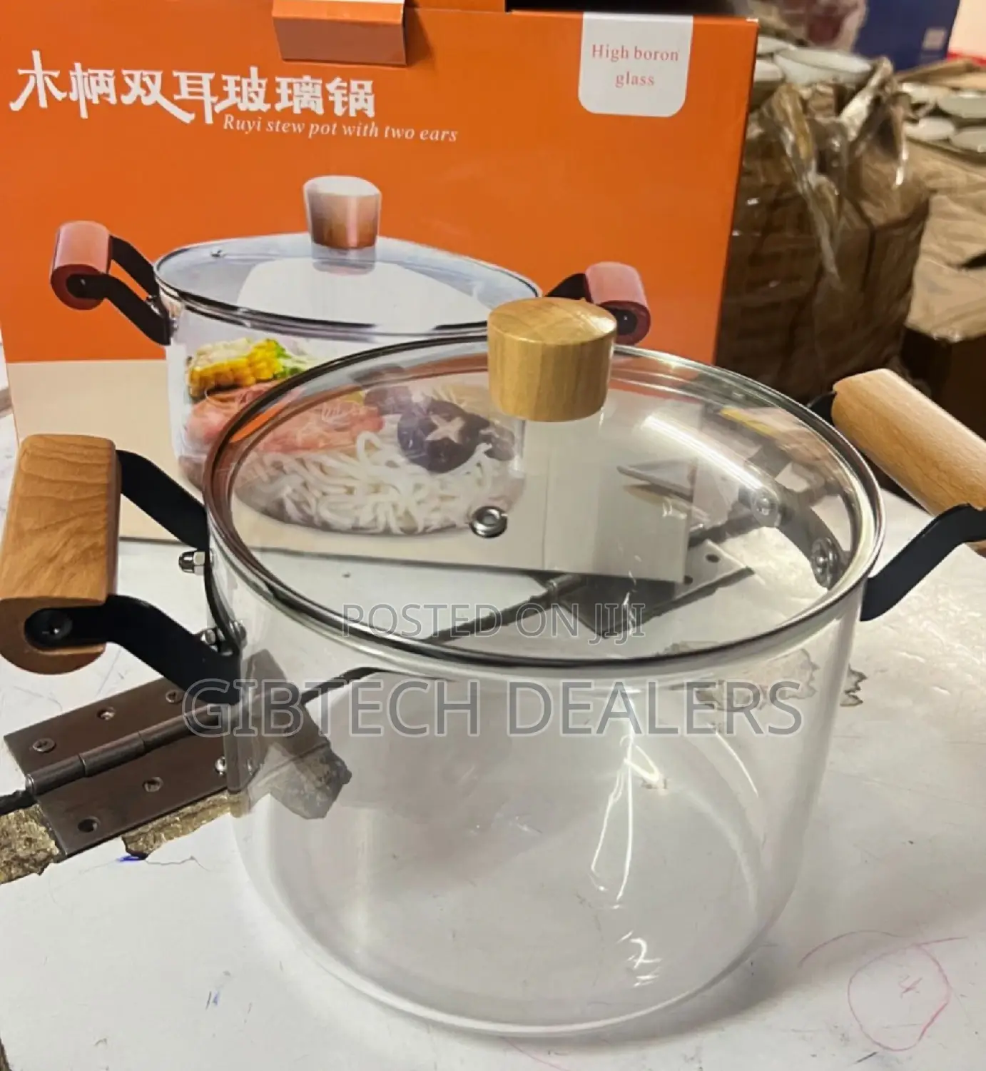 4.5ltrs Glass Borosilicate Cooking Pot