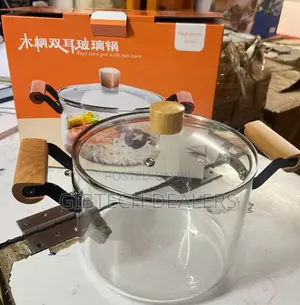 Quality Glass Borosilicate Cooking Pot 4.5ltrs