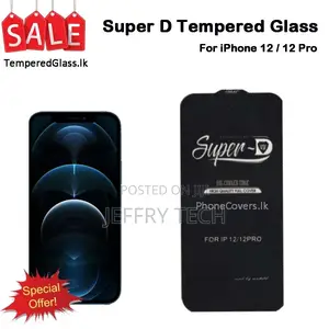 iPhone 12 / 12 Pro Super D Tempered Glass – Black