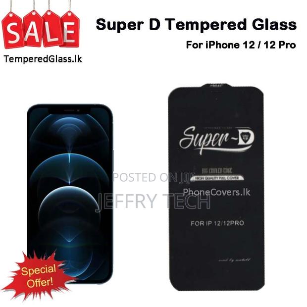 iPhone 12 / 12 Pro Super D Tempered Glass – Black