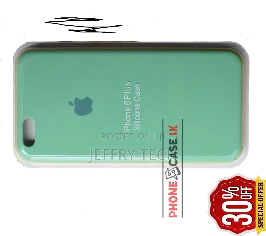 iPhone 6+ / 6 Plus Silicon Phone Case / Back Light Green
