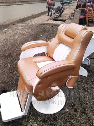 Kinyozi Seats Gold and White