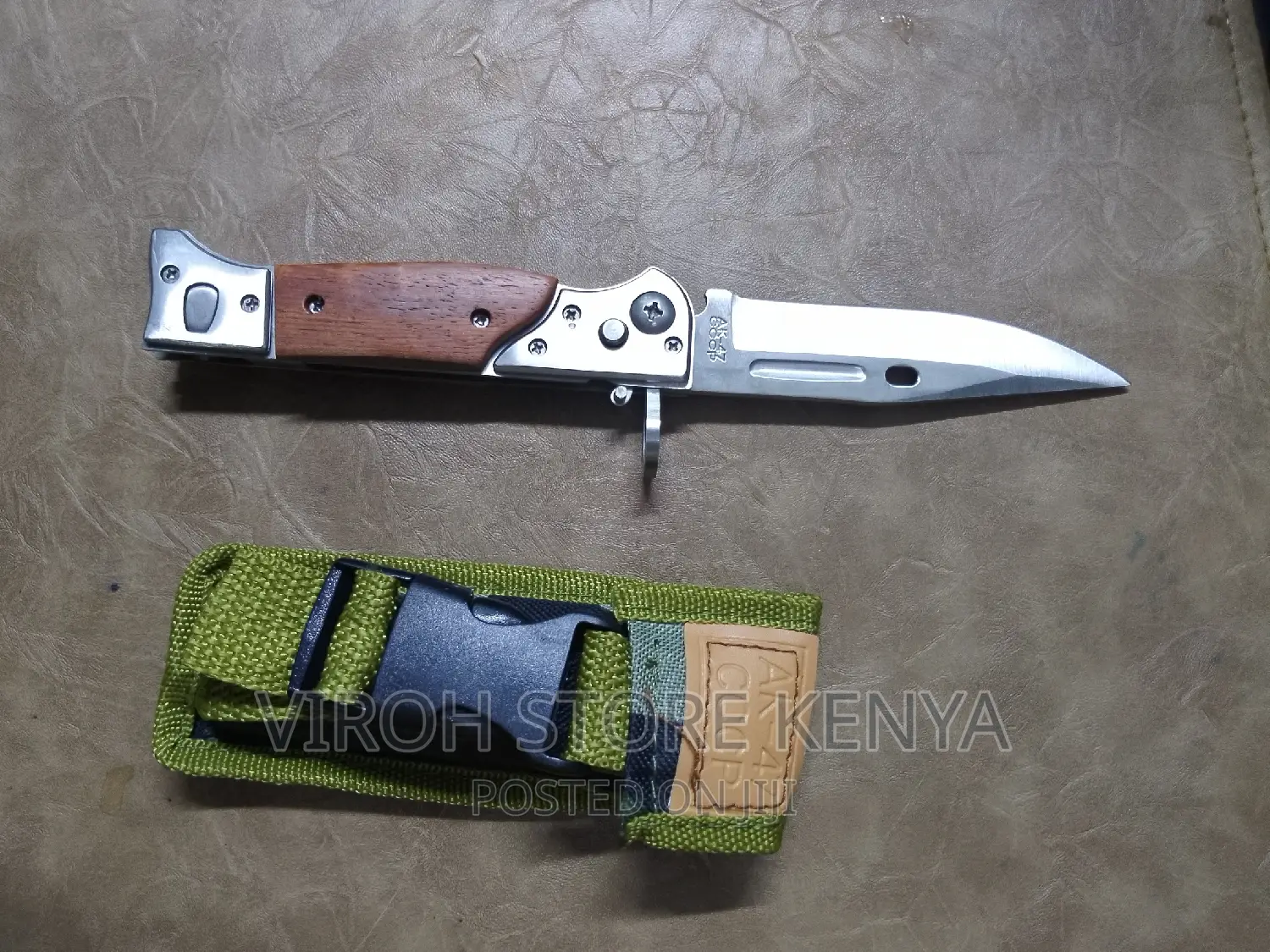 Foldable Pocket Knife Camping Knife AK-47 With Pouch