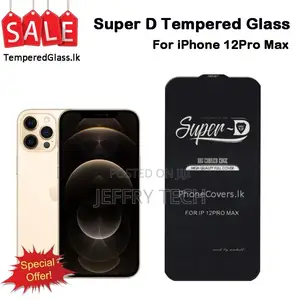 iPhone 12 Pro Max Super D Tempered Glass – Black
