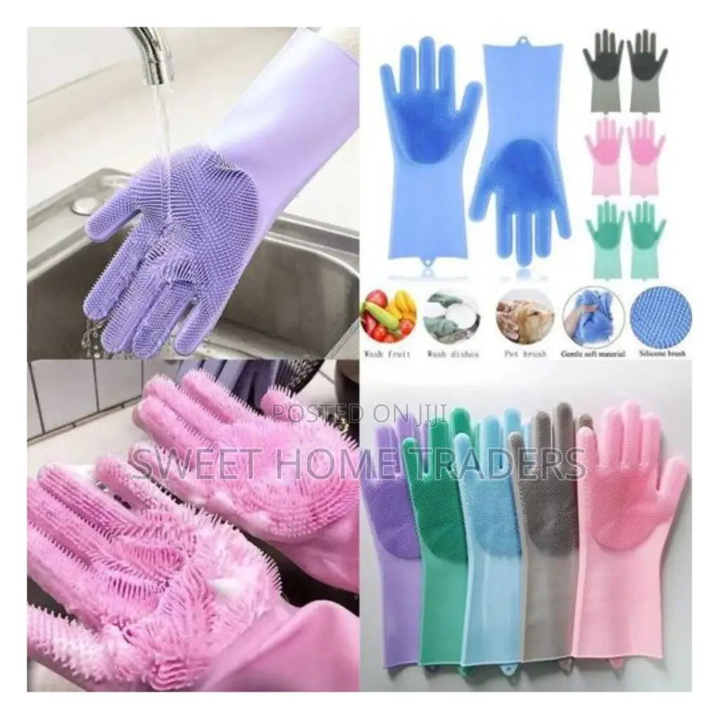 High Quality Pair of Silicone Multipurpose Washing Gloves