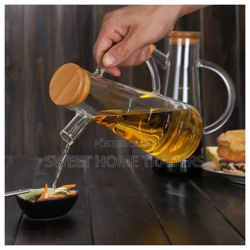 Oil Jar With Bamboo Lid Available