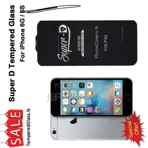 iPhone 6 / 6S / 6G Super D Tempered Glass – Black