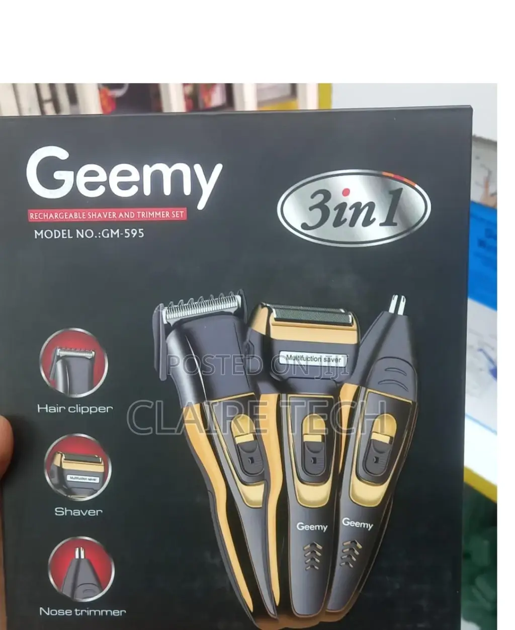 Geemy Shaver(GM-595) 3 Head Rotary Shaver