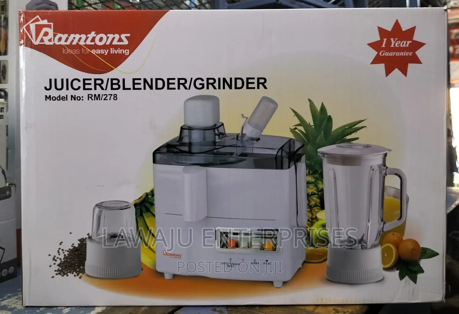 RM 278 Ramtons 3 in 1 Juicer/Grinder/Blender