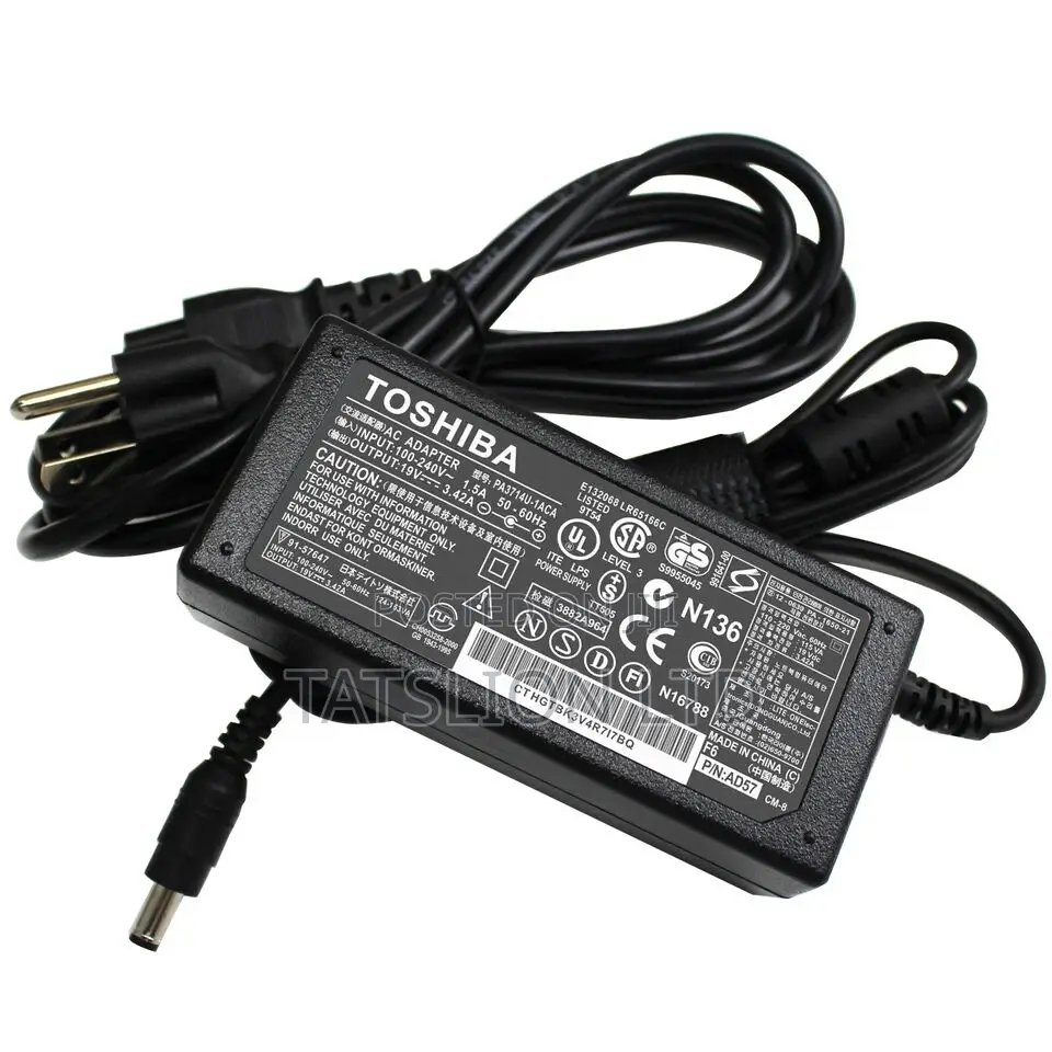 Adapter Charger for Toshiba Laptop With Power Cord 19V 3.42A