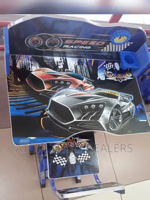 Blue Speed Racing Kids Study Table Desks.