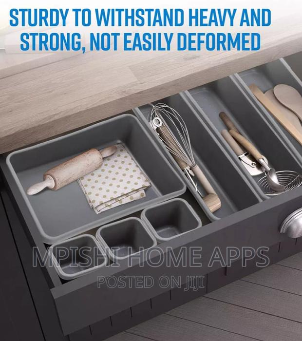 8 in 1 Drawer Organizer Colours Black, White - thumbnail 2