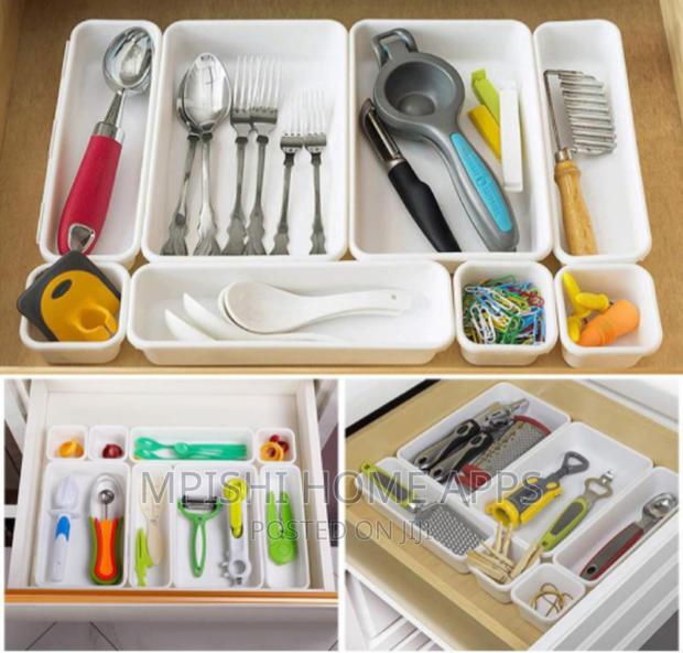 8 in 1 Drawer Organizer Colours Black, White - thumbnail 3
