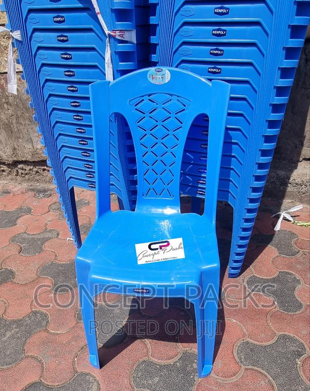 Kenpoly Blue Armless Event Chairs - thumbnail 2